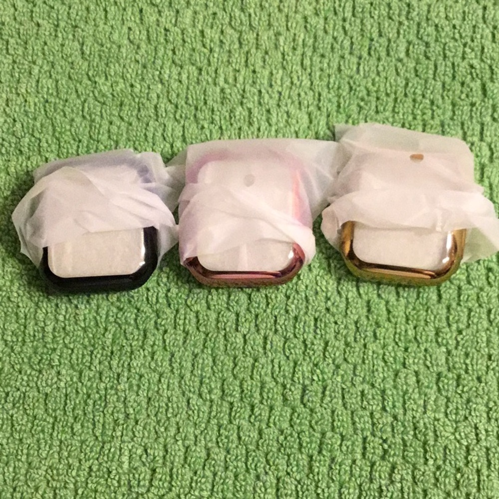 NIB Set of Three Apple Watch Cases - Black, Pink, Gold